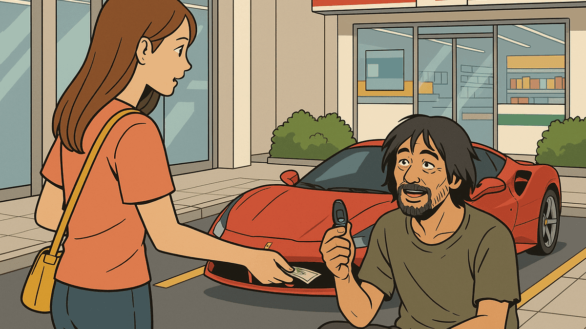 「ホームレスかと思って20バーツ渡したら500万バーツの車の鍵を見せられた」タイで動画がバイラル