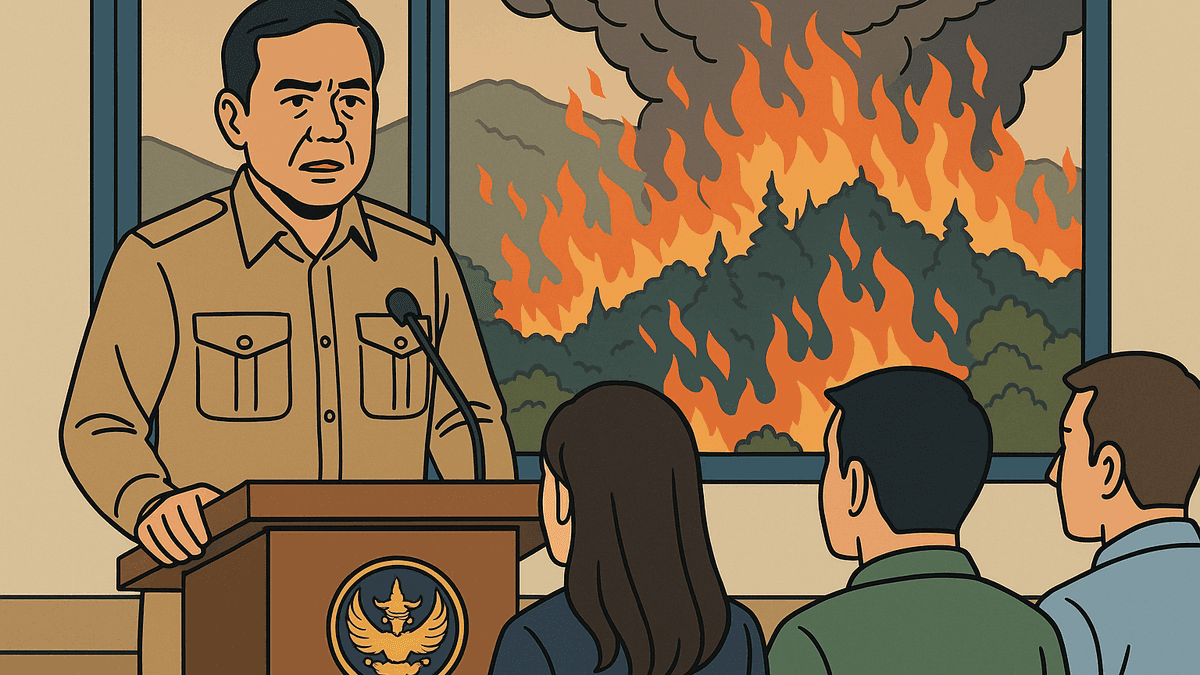 チェンマイが森林火災で災害区域を宣言、サメーン・ホッドの2郡+6郡に緊急支援