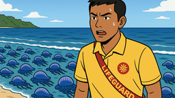 プーケット沖で有毒カツオノエボシが1平方mあたり100匹、副首相が警告