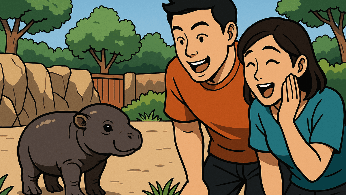 コラート動物園で矮小カバの赤ちゃん誕生、世界的人気「ムーデン」の姪として話題