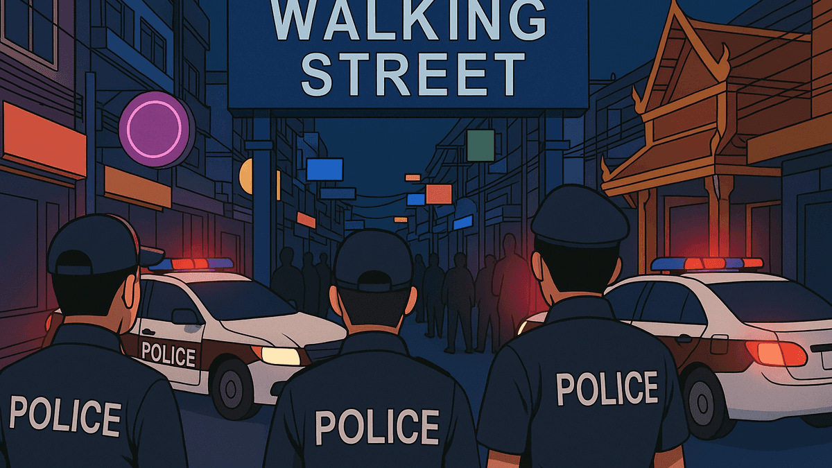 パタヤ警察が深夜4時にウォーキングストリートを急襲、トランスジェンダー31人を一斉拘束