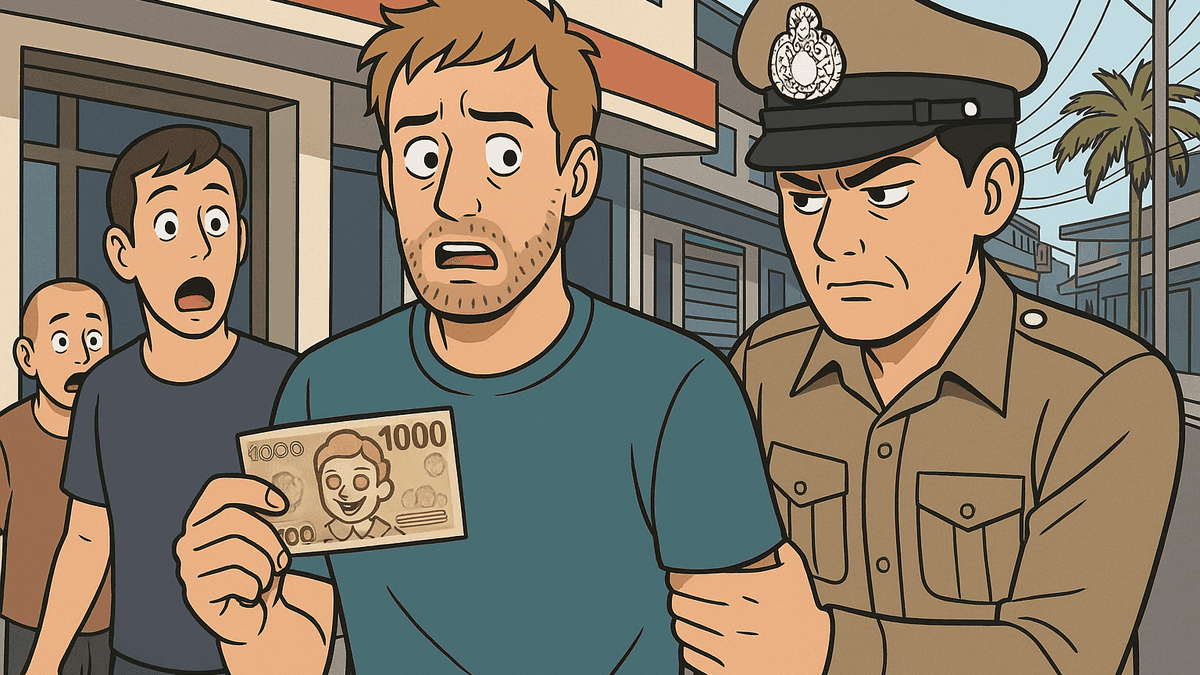 プーケット・バングラ通りでおもちゃの紙幣で支払い、外国人3人を逮捕