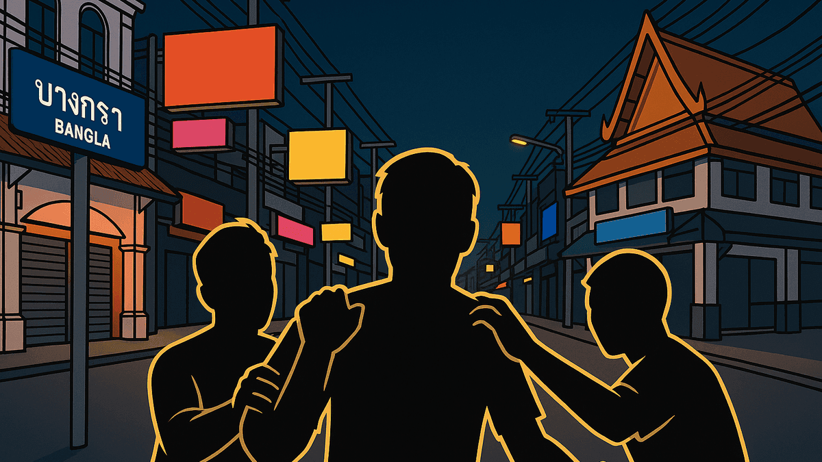 プーケット・バングラ通りでドイツ人観光客3人が集団暴行被害、警察が犯人を追跡中