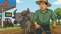 燃料高でトラクター動かせず、水牛レンタルに問い合わせ殺到