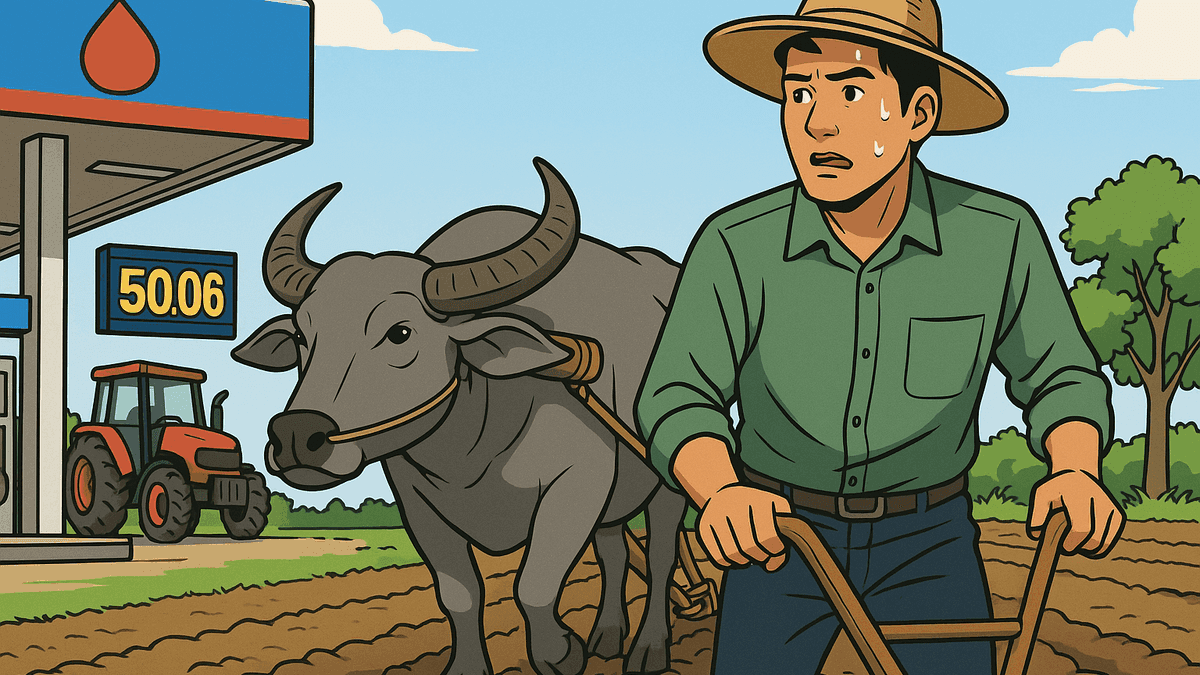 燃料高でトラクター動かせず、水牛レンタルに問い合わせ殺到