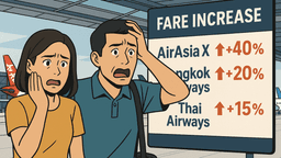 タイ航空各社が一斉値上げ、エアアジアX最大40%・バンコクエアも20%