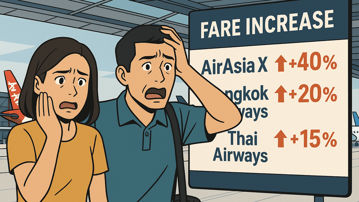 タイ航空各社が一斉値上げ、エアアジアX最大40%・バンコクエアも20%