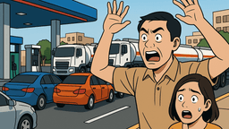 石油タンクローリー1万1千台が「配送せずに買い占め」、法務大臣が告発