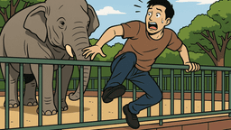 ムーデンの柵に飛び込んだ男に有罪判決、罰金1万バーツ