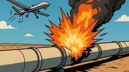 ホルムズ迂回のサウジ石油パイプラインがドローン攻撃を受ける