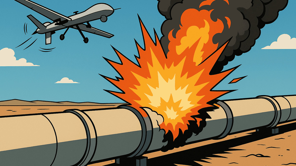 ホルムズ迂回のサウジ石油パイプラインがドローン攻撃を受ける