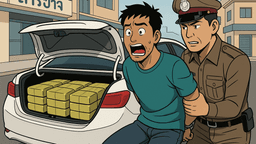 ソンクラン遊び資金欲しさに若者がケタミン200kg運搬で逮捕