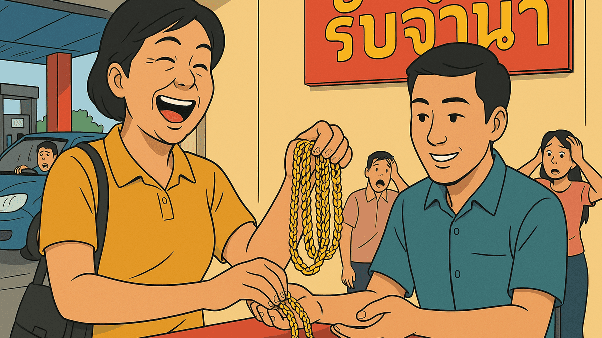 金を質入れして帰省の燃料代に、ブリーラムの質屋が大盛況