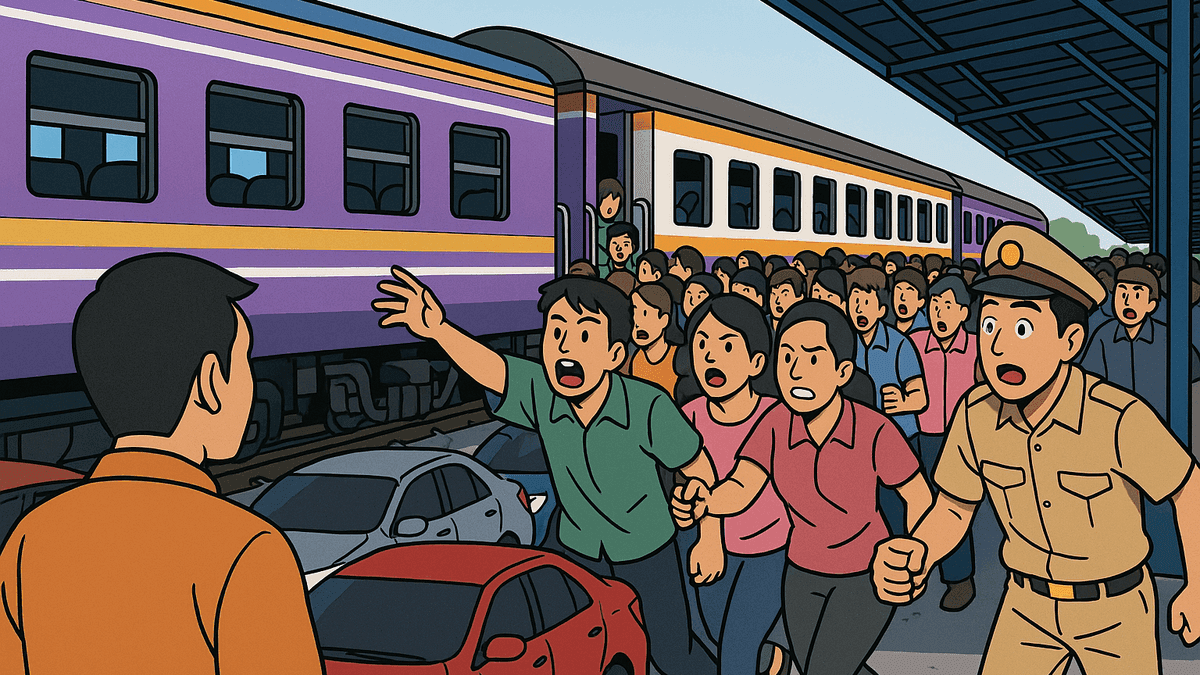 燃料高でナラティワート住民が鉄道に殺到、駅が急きょ増結