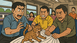列車内で猫が狂暴化し乗客を襲撃、捕獲に20分かかり7時間遅延