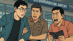 飛行機内で同胞の財布をスリ、中国人男がスワンナプームで逮捕