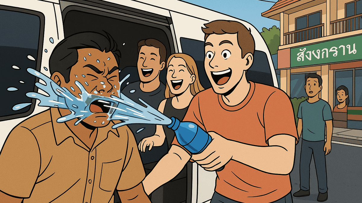 バンのドアを開けて中に水を噴射、パトンで外国人7人逮捕