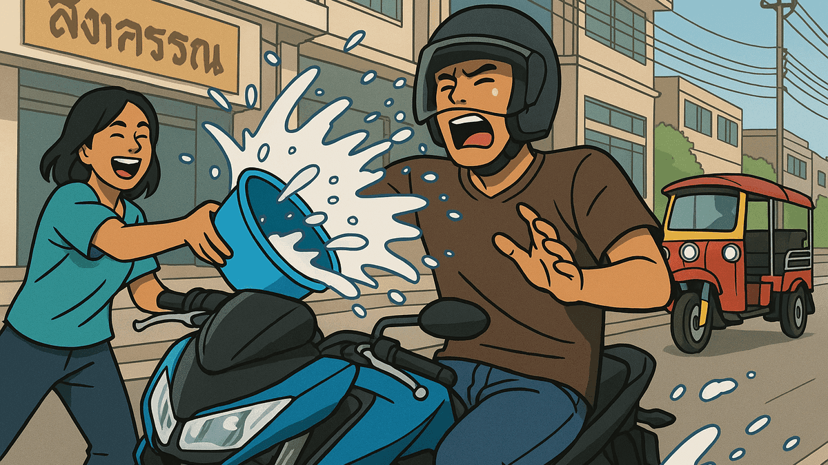 洗面器の水かけでバイク転倒、ライダーが救急搬送もSNSで相手を捜索