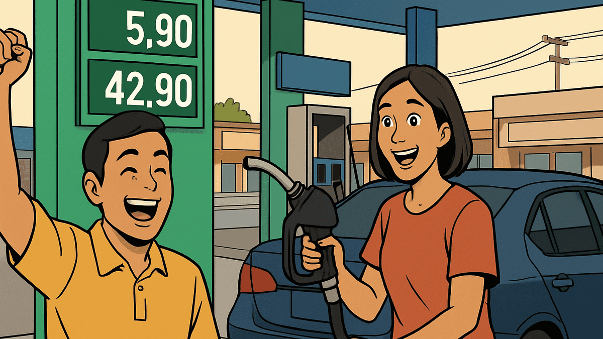 4月17日からディーゼル1.5バーツ値下げ、42.90バーツに