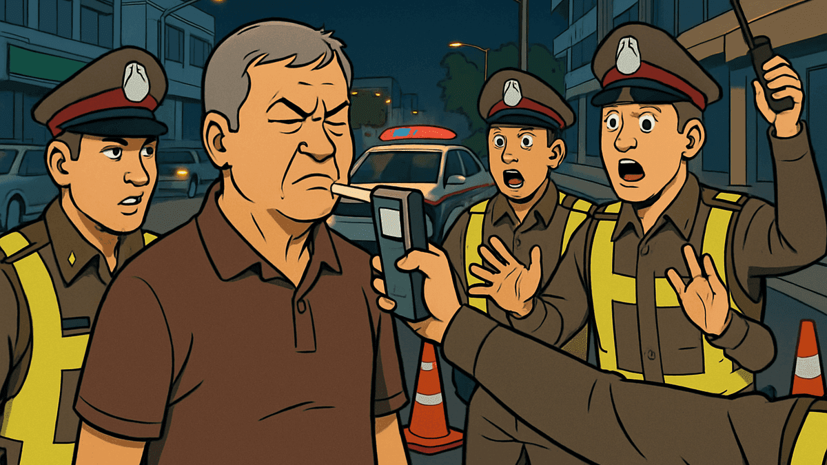 飲酒検問で3回チャンスを与えても拒否、警察が増援を呼ぶ騒ぎに