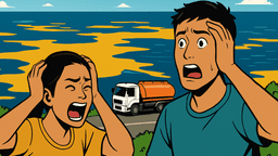 【続報】海上に790万リットルの燃料浮遊、トラック662台が配送先を偽装