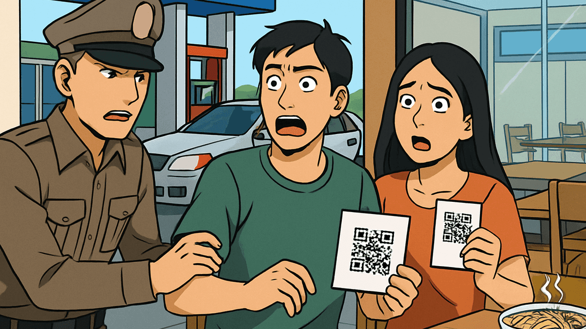 偽の送金スリップで食い逃げ・給油し放題、常習カップルを逮捕