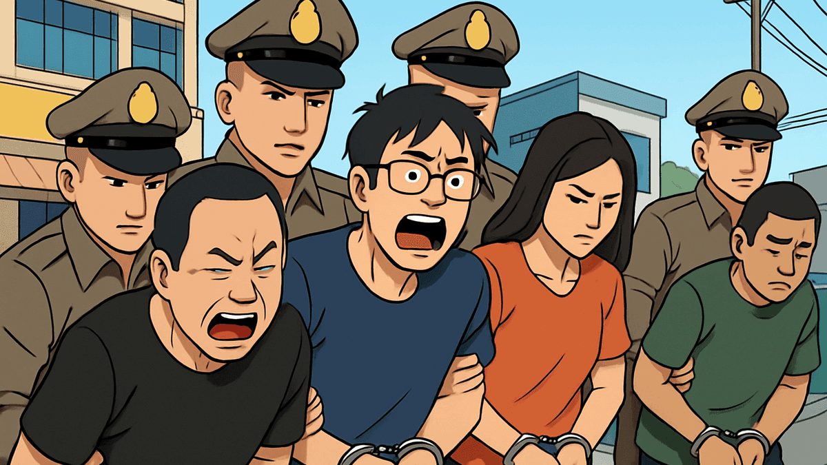 龍の鱗を逆なで作戦、中国人2、タイ人4逮捕で過去2567年700億B詐欺関与判明
