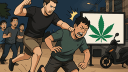 パタヤビーチで自称ボクサー外国人が大麻注意のタイ人男性を背後から殴打、市職員到着も逮捕なし