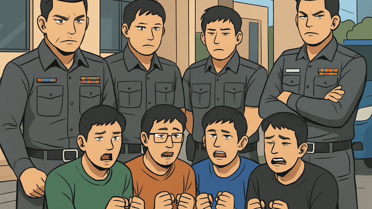サケーオで悪徳警察4人を逮捕、中国人5人を手錠拘束し30万B×5人強要、LINE助けで発覚
