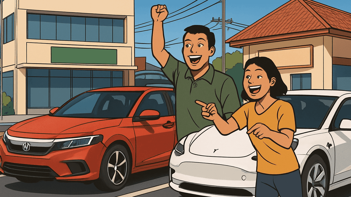 タイのコンパクトセダン販売、シビック首位もテスラModel 3が4割迫る